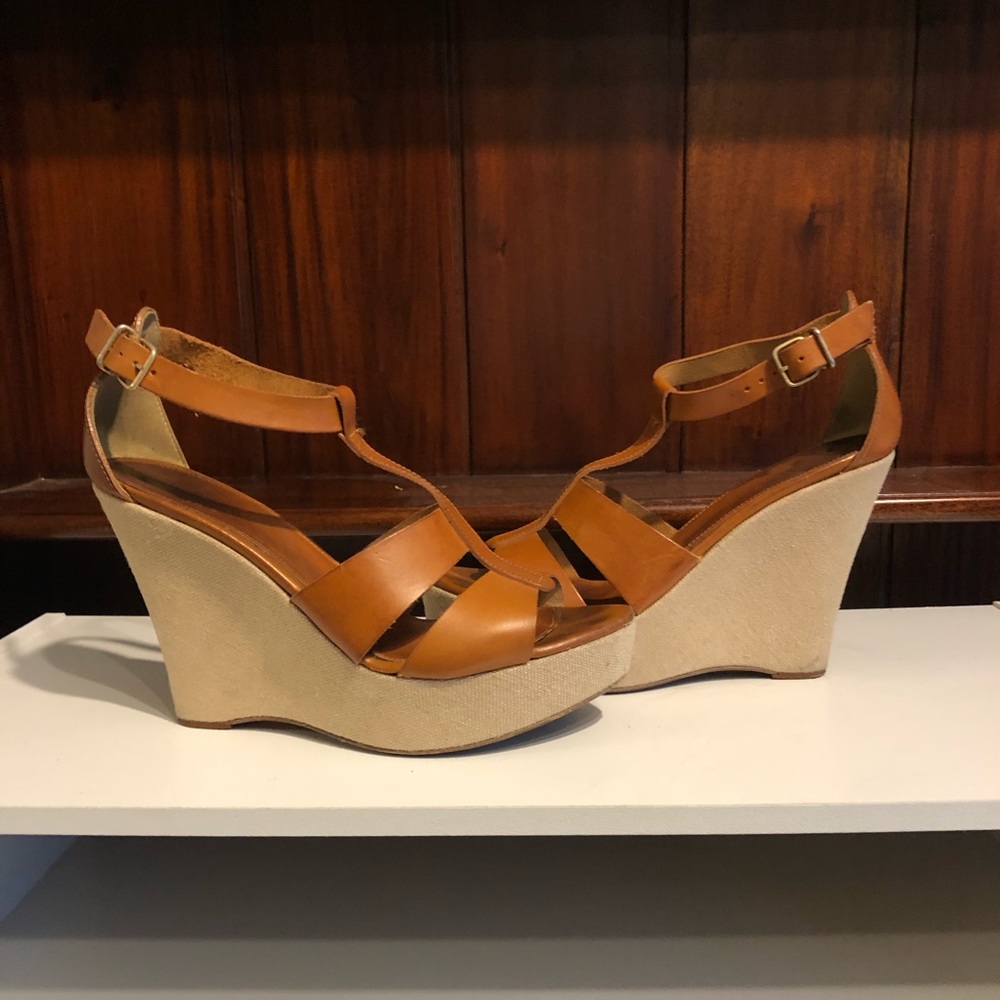Jcrew Leather Platform Wedges - image 3